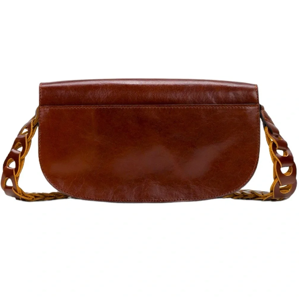 Patricia Nash Chelsey Boho Chain-link Leather Crossbody NWOT + Dust Bag + COA - Picture 4 of 9